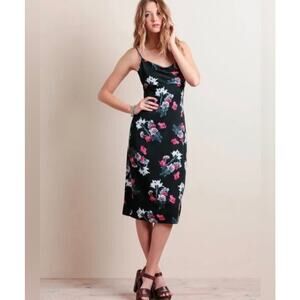BB Dakota Miriam Dress Black Floral Slip Mini 90s Grunge Cami Women’s 4
